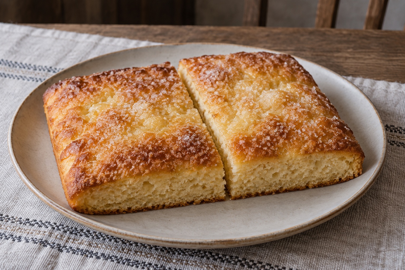 Illustrative rendering of a sliced Swabian sugar cake