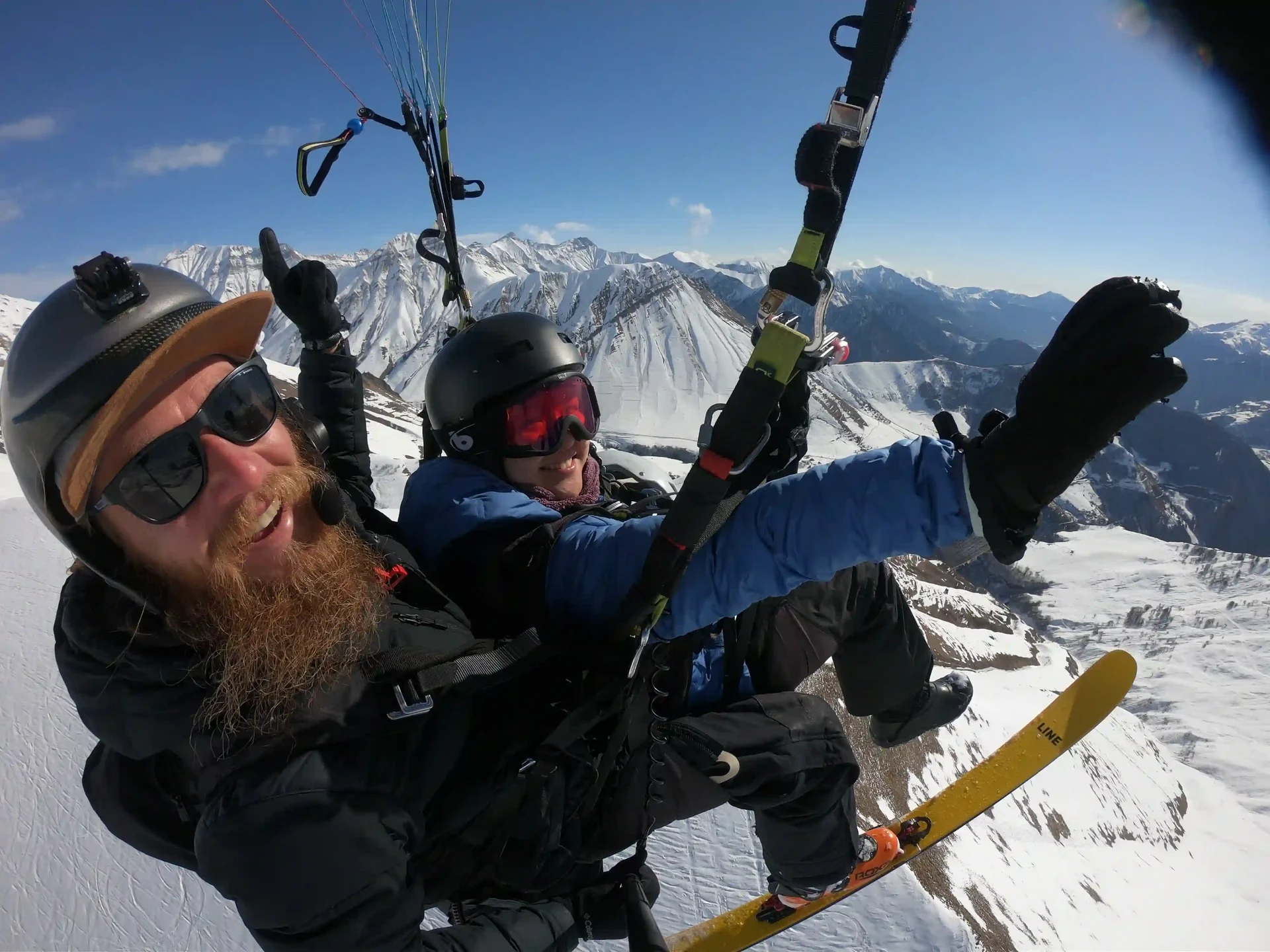 Aerobatic Paragliding in winter Gudauri Georgia with SkyAtlantida Team (1