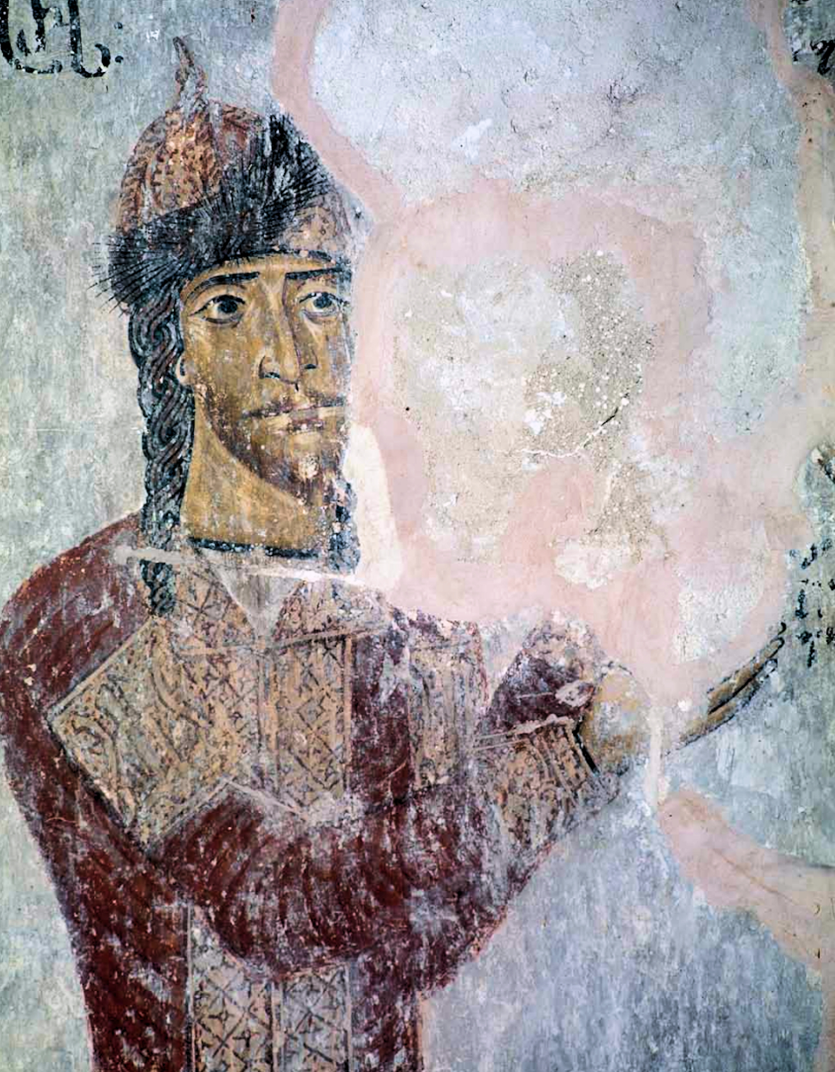 Ktetor Vachian. Detail. XI c. Church of Archangels. Upper Krikhi