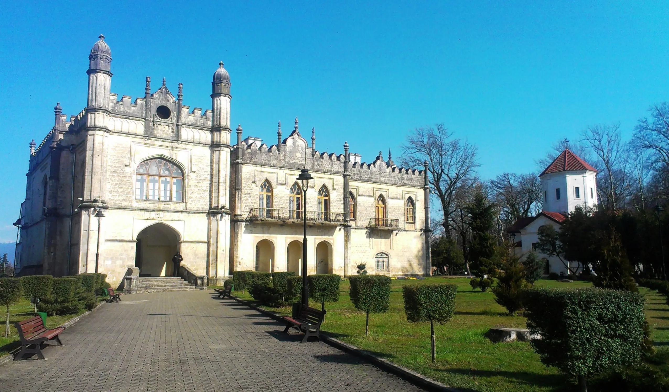 Dadiani Palace and landscaped grounds in central Zugdidi